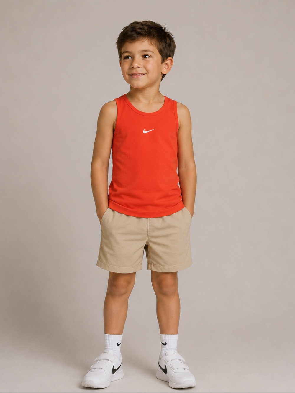 Nike -Orange Tank with White Swoosh NWT Boy or Girl Size XS